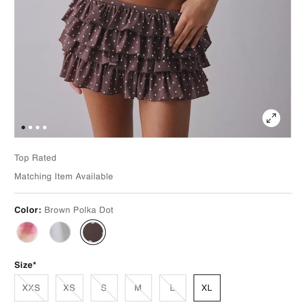 Out From Under Cammy Ruffle Trim Micro Skort🤎 - Picture 5 of 5